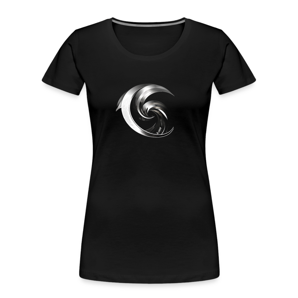 💿 Women Premium Organic T-Shirt "SHARP" 💿 - Schwarz