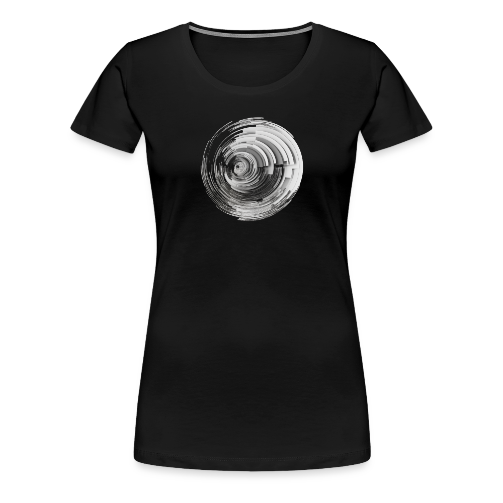 💿 Women Premium Organic T-Shirt "SWIRLER" 💿 - Schwarz