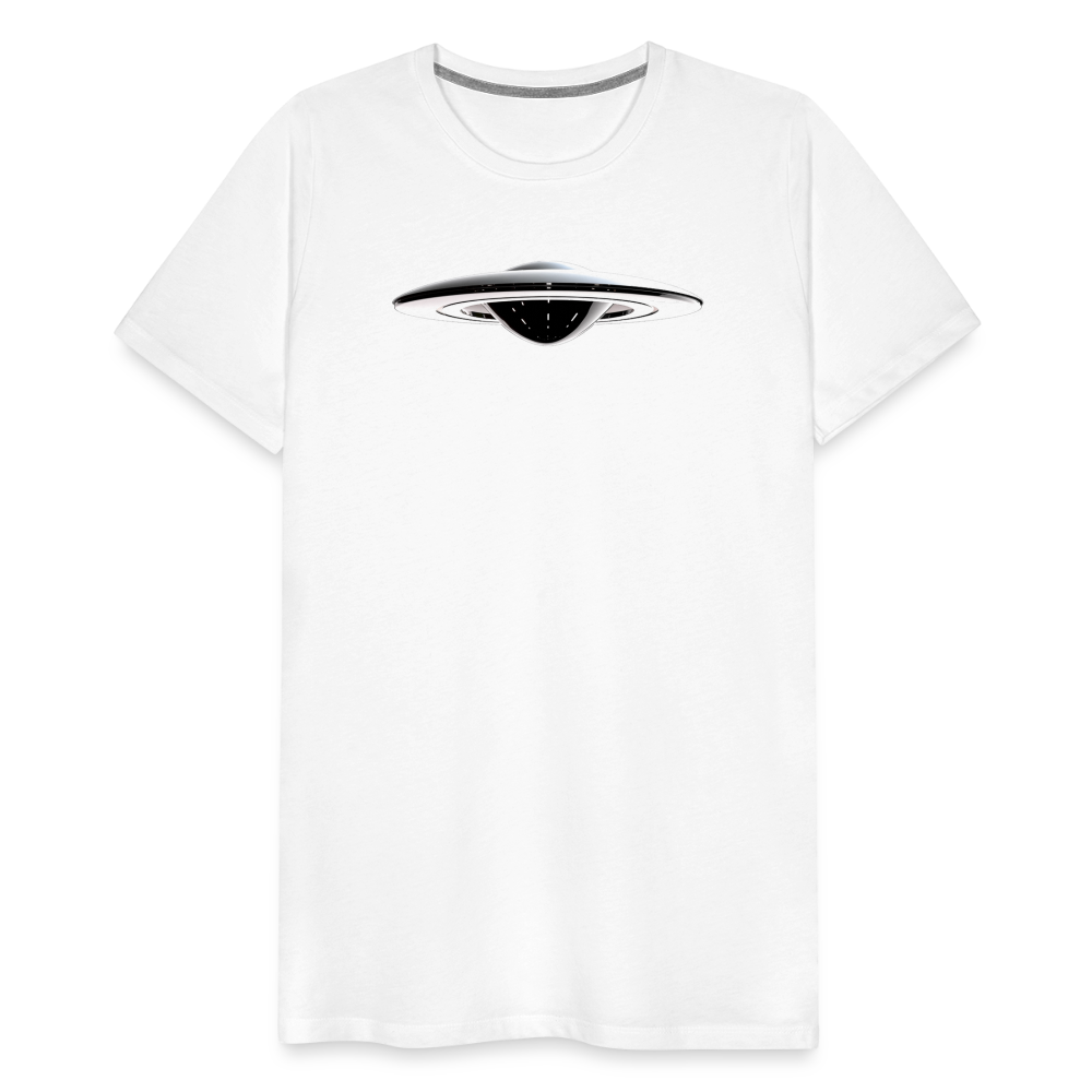 👽 Men Premium Organic T-Shirt "UFO" 👽 - weiß