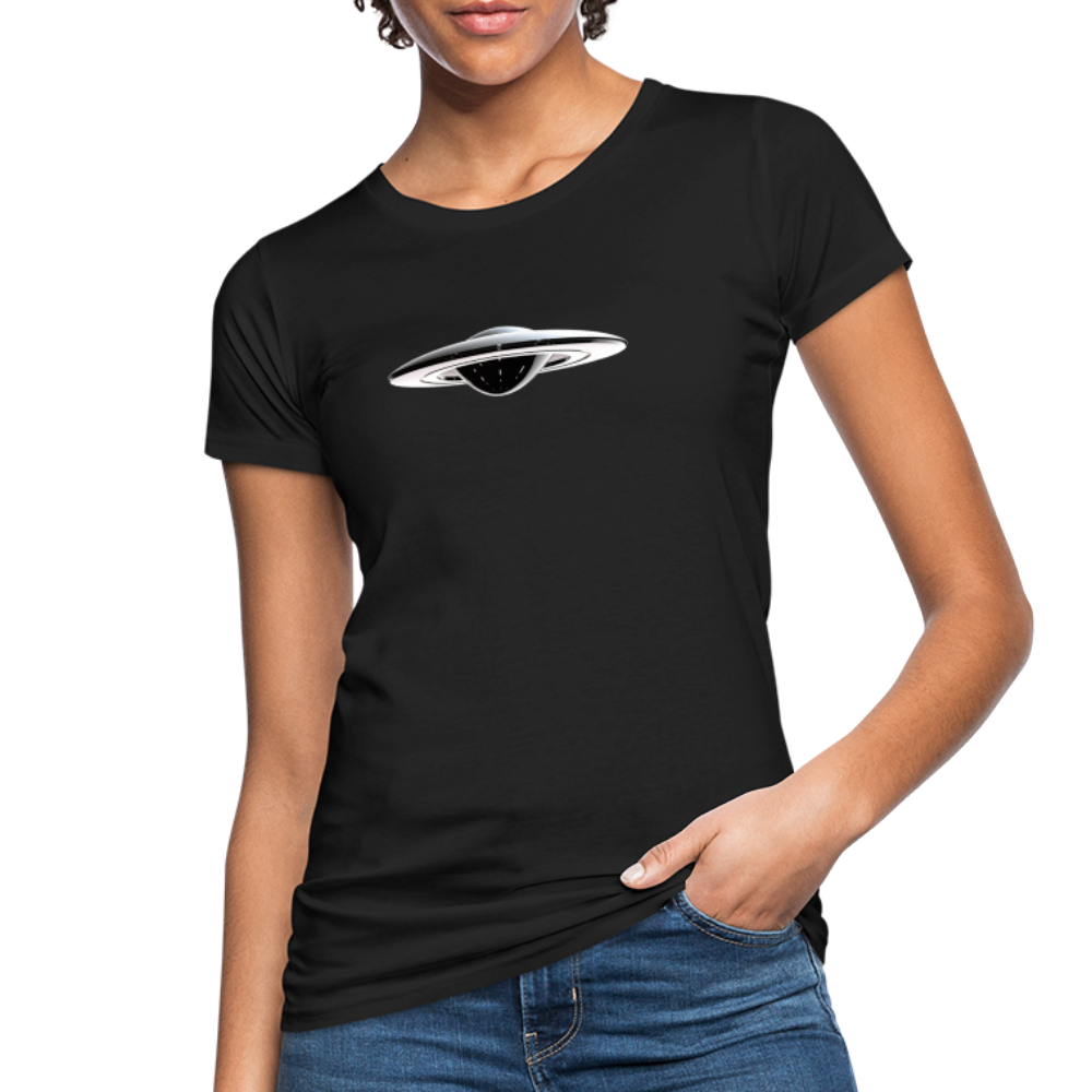 👽 Women Premium Organic T-Shirt "UFO" 👽 - Schwarz