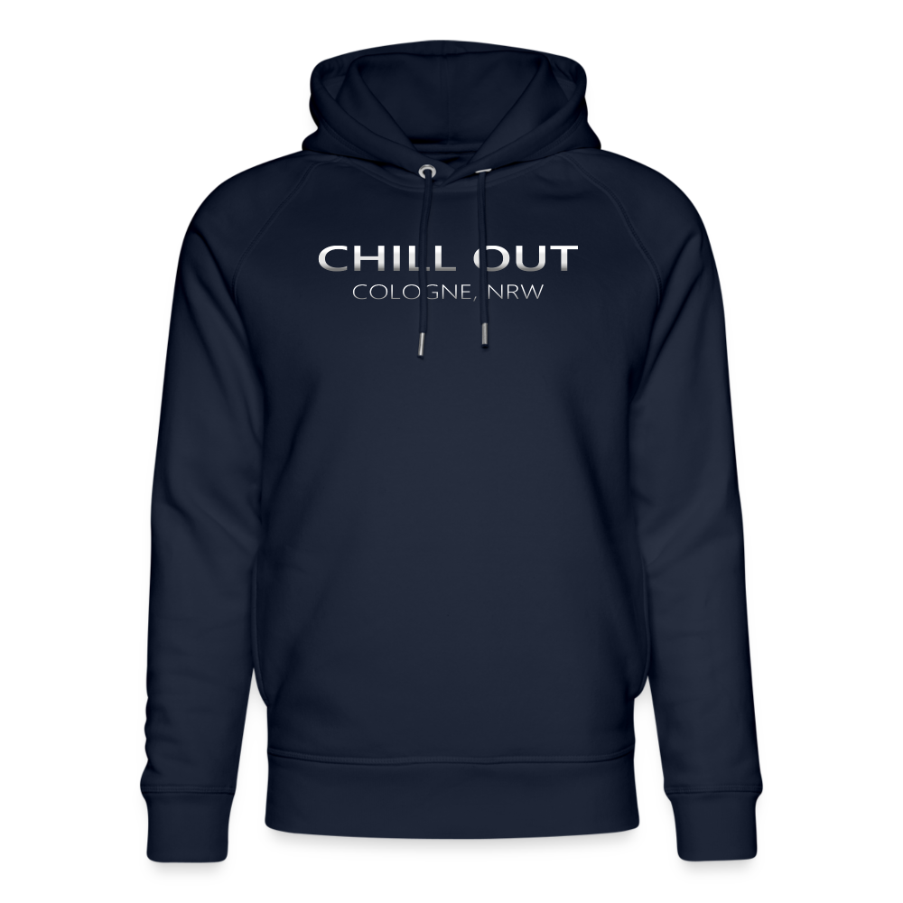 🌃 Unisex Premium Hoodie "CHILL OUT" Silver Sky - Navy