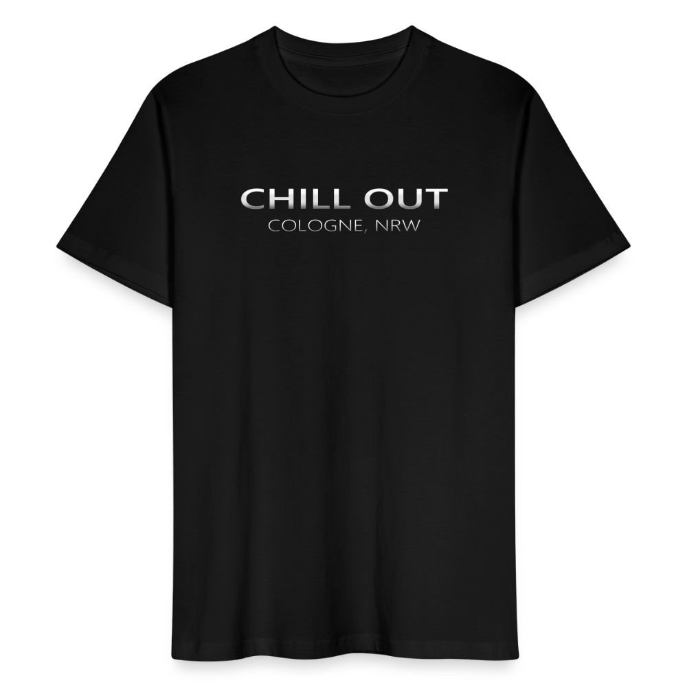 🌃 Men T-Shirt "CHILL OUT COLOGNE" Silver Sky - Schwarz