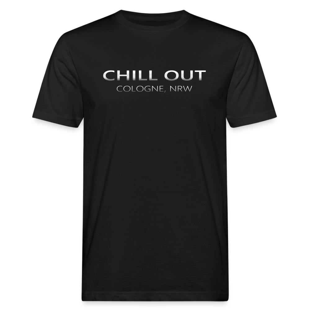 🌃 Men T-Shirt "CHILL OUT COLOGNE" Silver Sky - Schwarz