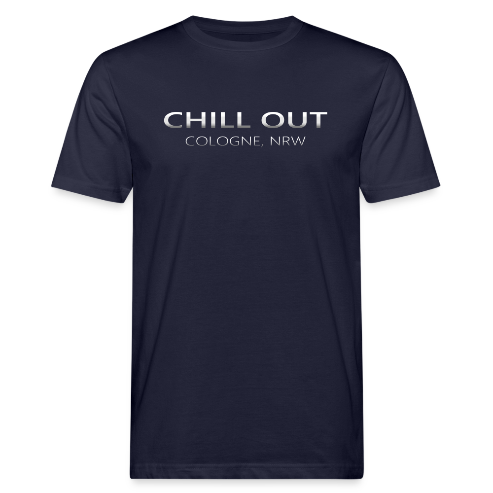 🌃 Men T-Shirt "CHILL OUT COLOGNE" Silver Sky - Navy