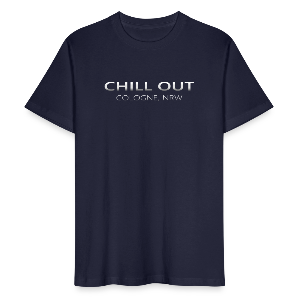 🌃 Men T-Shirt "CHILL OUT COLOGNE" Silver Sky - Navy