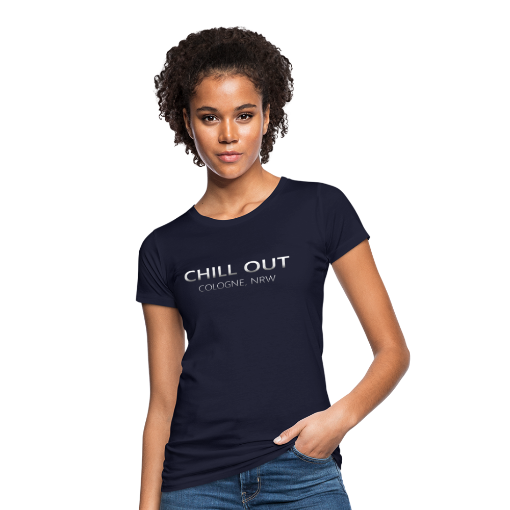 🌃 Women T-Shirt "CHILL OUT COLOGNE" Silver Sky - Navy
