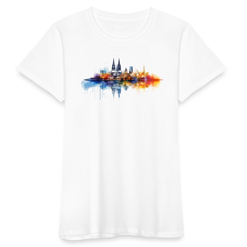 🌃 Women T-Shirt "CHILL OUT COLOGNE" Color Sky - weiß