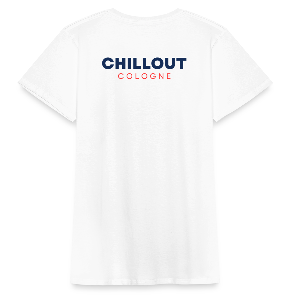 🌃 Women T-Shirt "CHILL OUT COLOGNE" Color Sky - weiß
