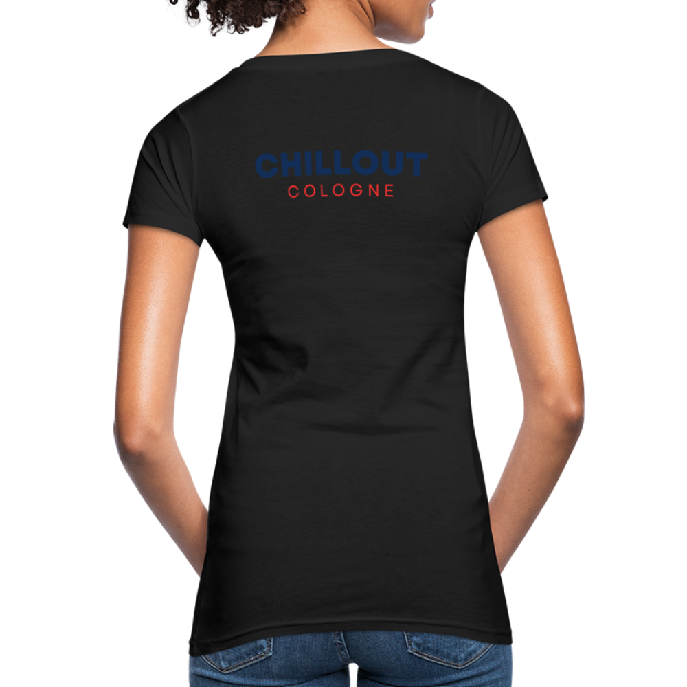 🌃 Women T-Shirt "CHILL OUT COLOGNE" Color Sky - Schwarz