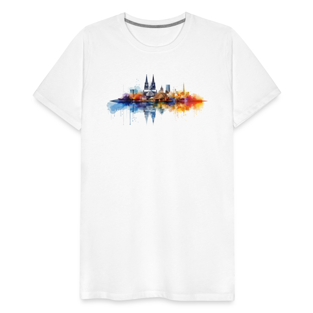 🌃 Men T-Shirt "CHILL OUT COLOGNE" Color Sky - weiß
