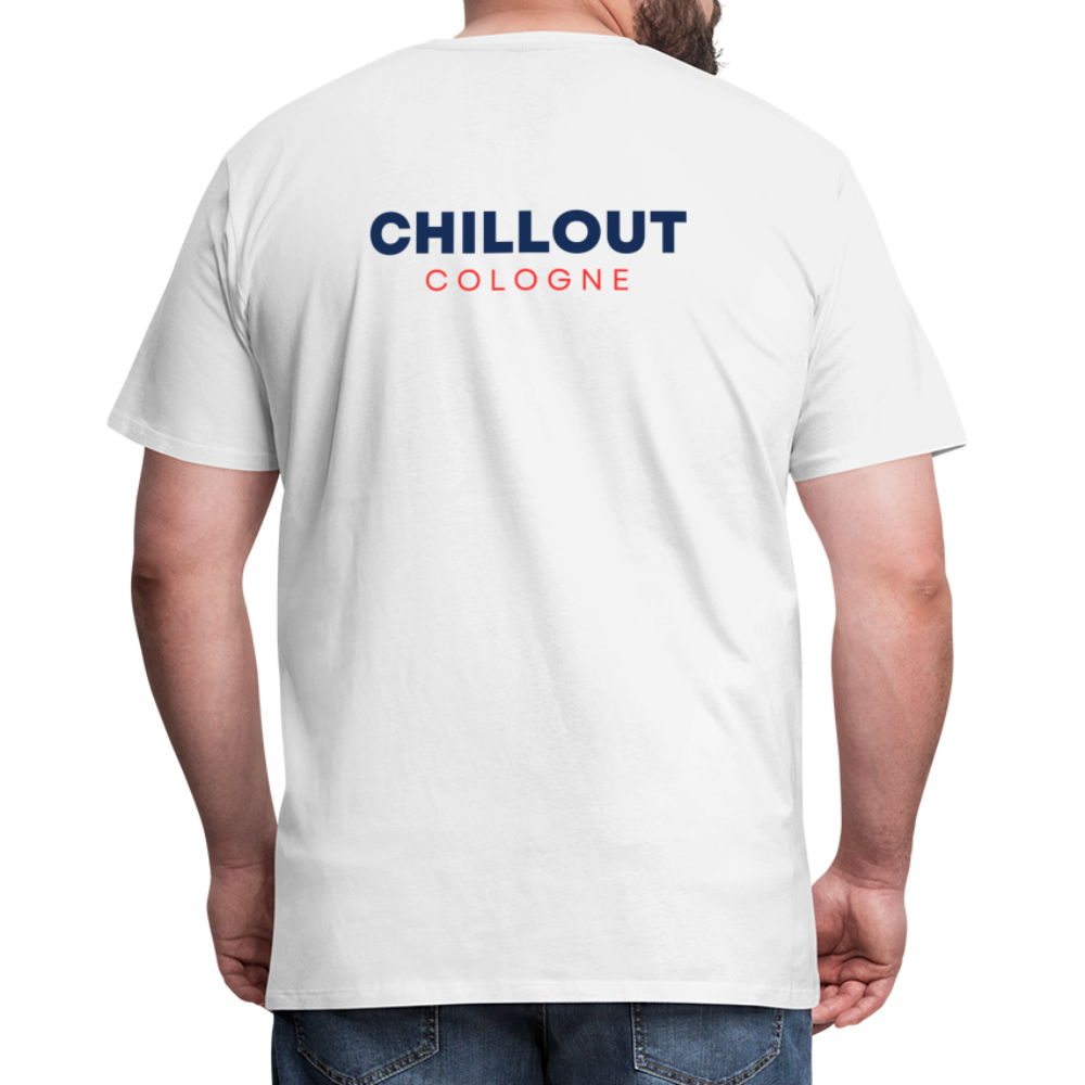 🌃 Men T-Shirt "CHILL OUT COLOGNE" Color Sky - weiß