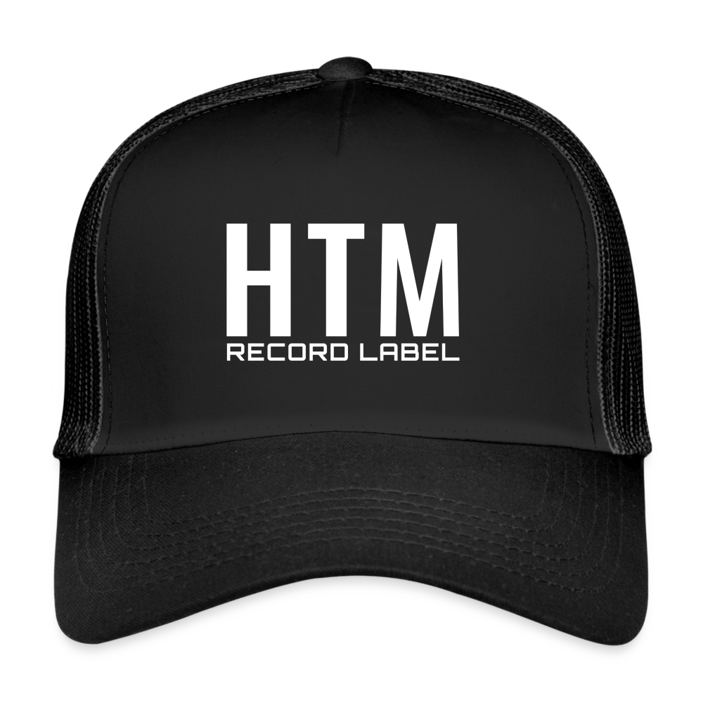HTM Record Label ESSENTIAL Trucker Cap black - Schwarz/Schwarz
