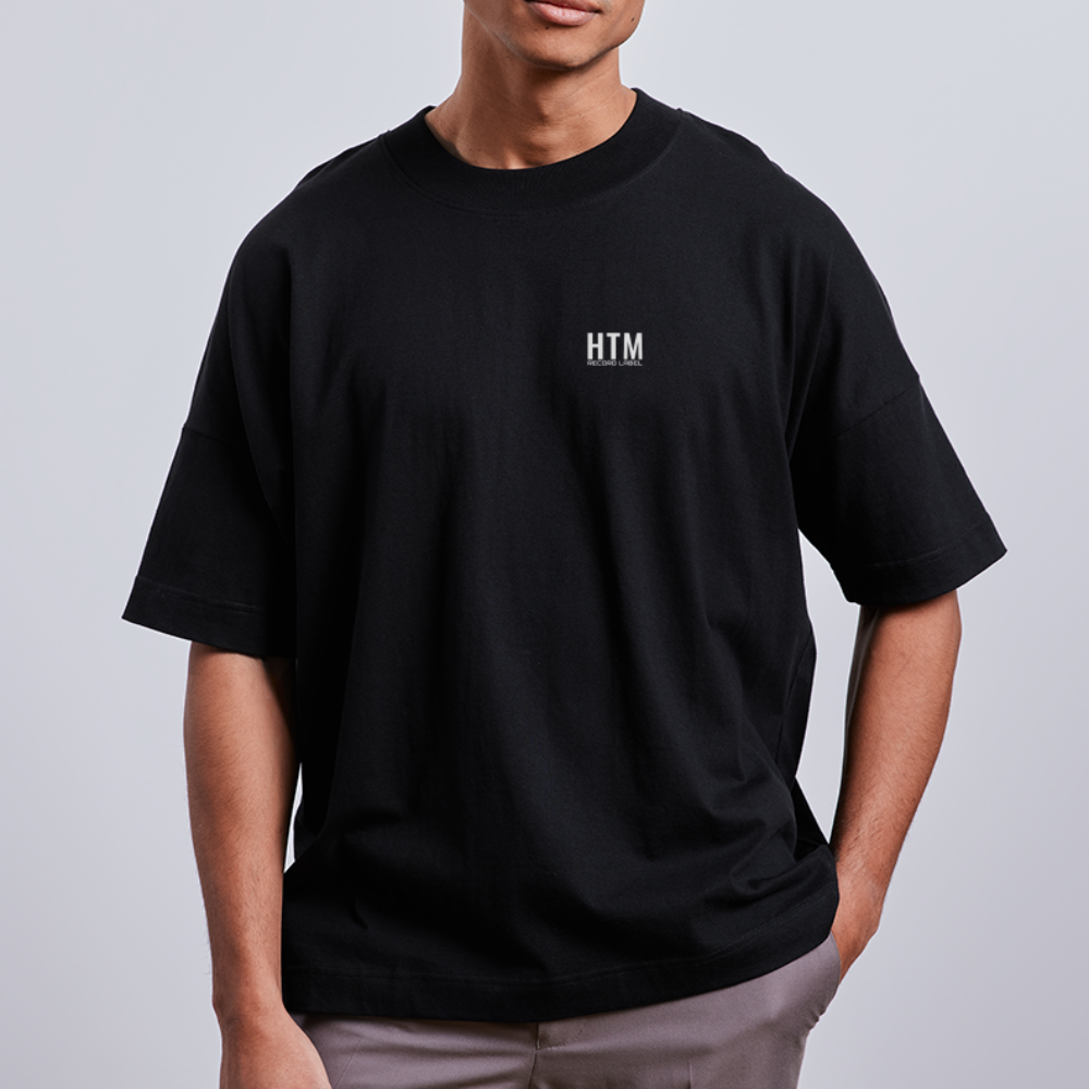 HTM Record Label ESSENTIAL Oversize-Shirt black - Schwarz