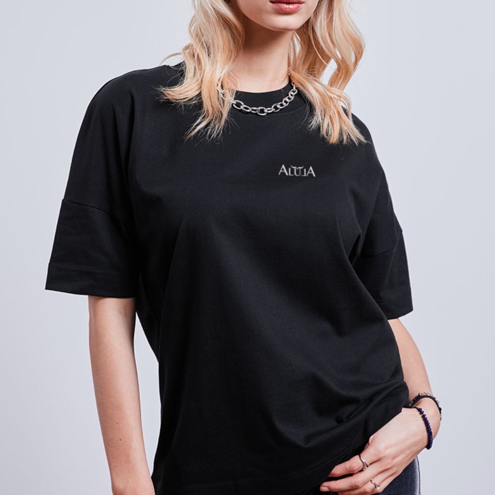 ALULA Oversize Premium Shirt Black - Triangle - Schwarz