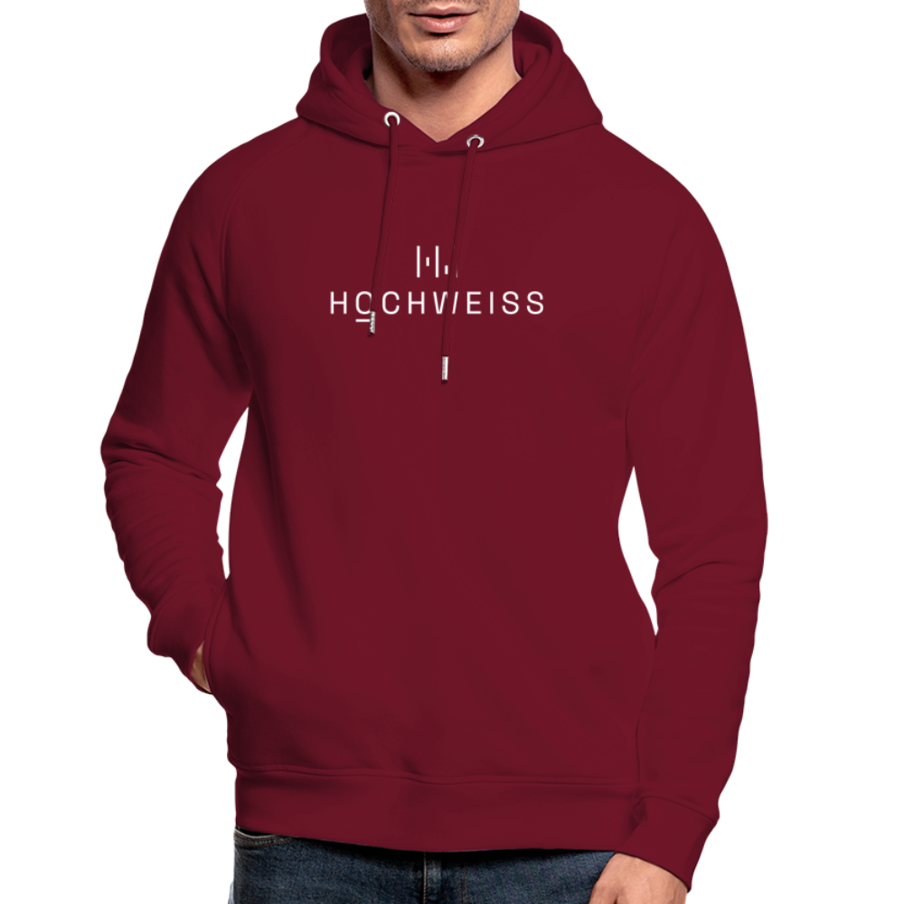 HOCHWEISS Premium Hoodie Black, Red, Navy-Blue - Burgunderrot