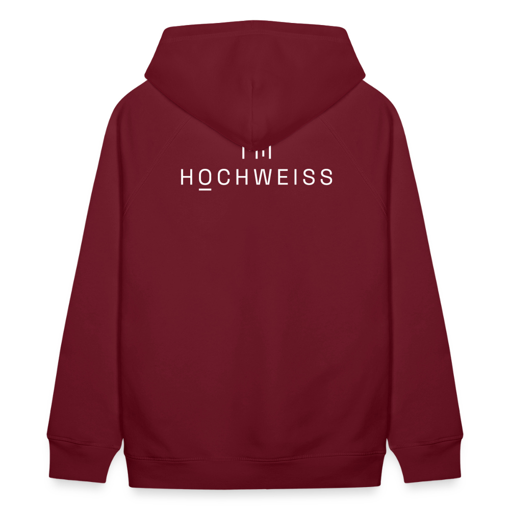 HOCHWEISS Premium Hoodie Black, Red, Navy-Blue II - Burgunderrot