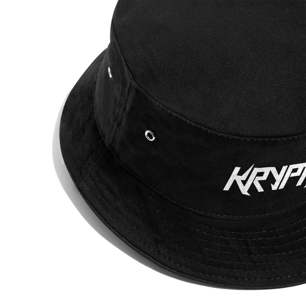 KRYPTA Black Bucket Hat - Schwarz